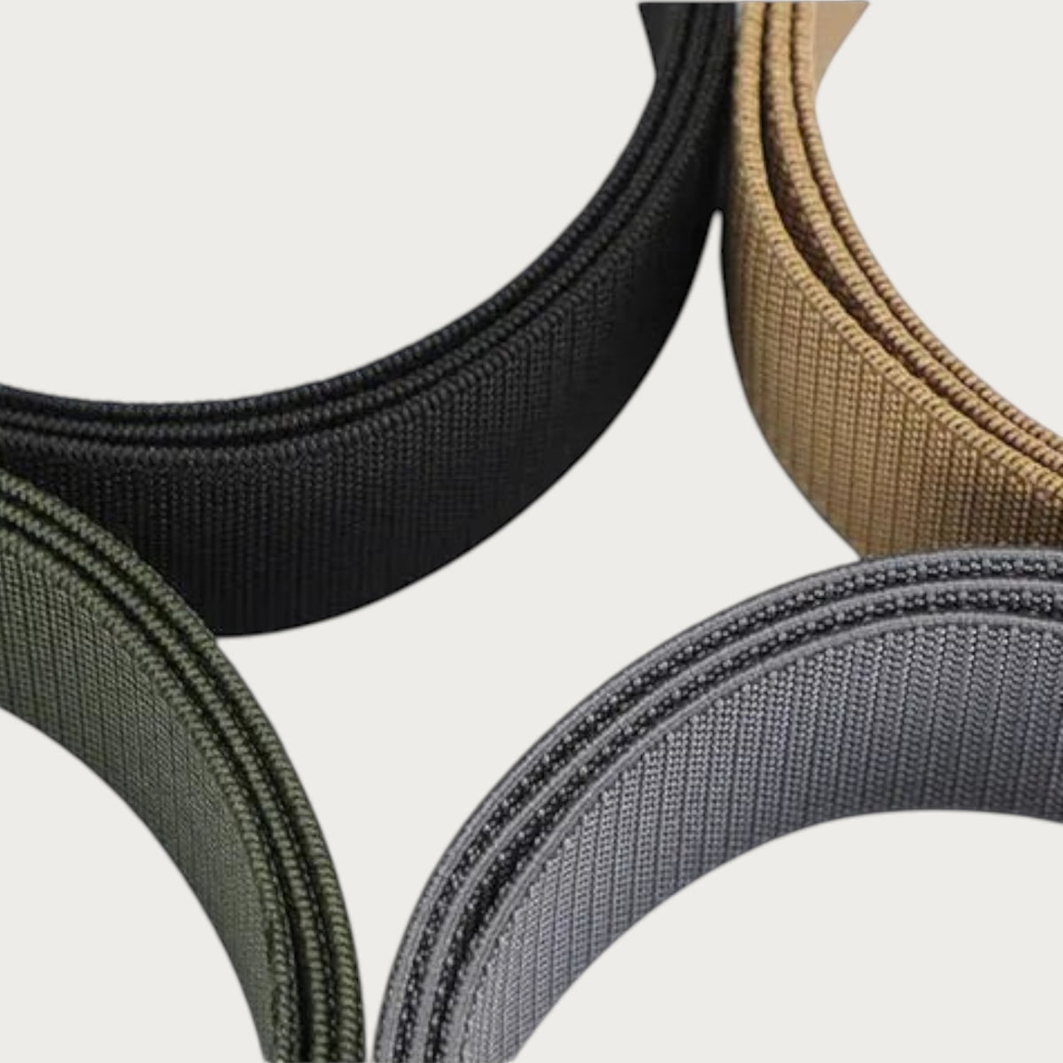 Détail des sangles en polyester tressé de la ceinture Ceintura Dario dans ses différents coloris