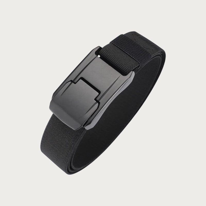 Ceinture élastique Ceintura Dario noire en polyester avec boucle noire à dégagement rapide