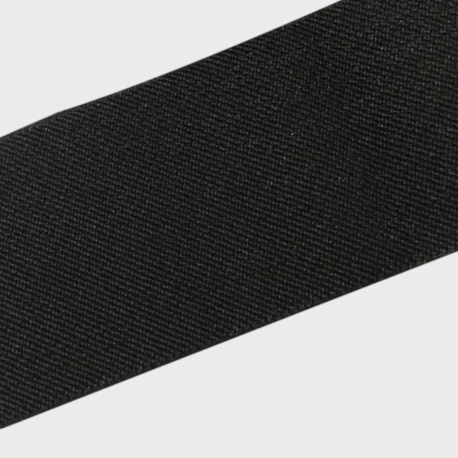 Bande élastique noire de la ceinture Ceintura Como, texture tissée résistante et extensible