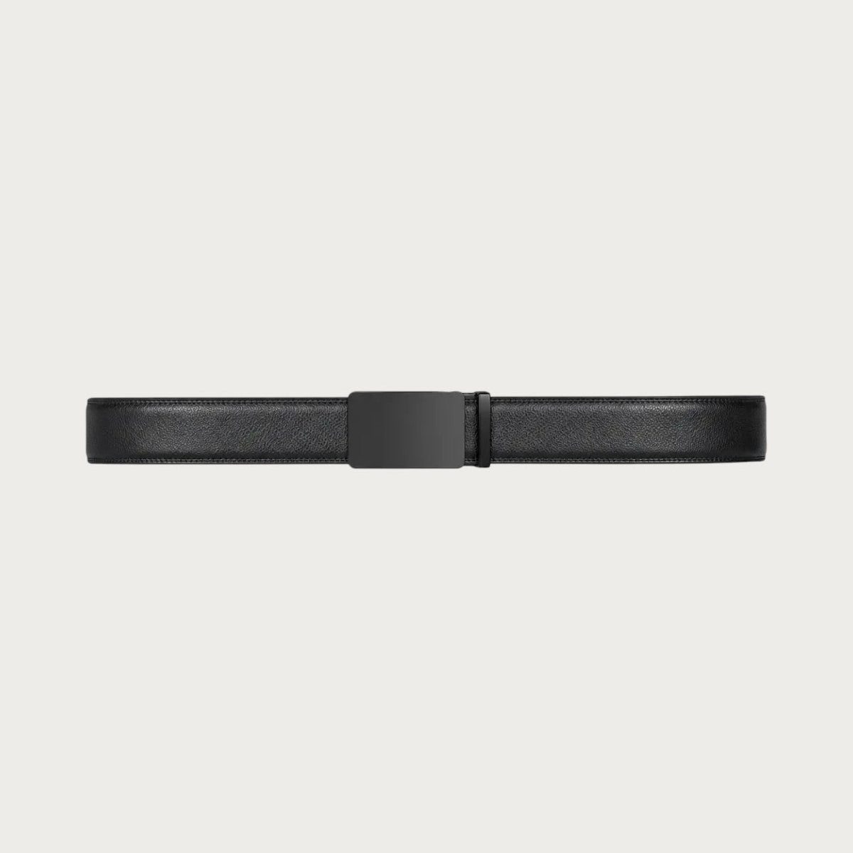 Ceinture automatique Ceintura Faenza en cuir de vachette noir avec boucle à cliquet moderne sans trou