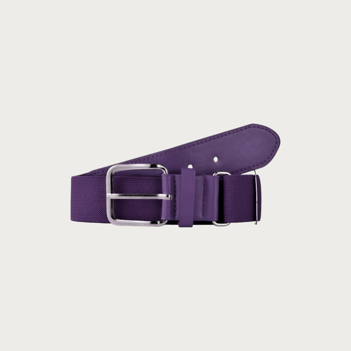 Ceintura ceinture de baseball élastique violette pour enfants avec boucle réglable en similicuir