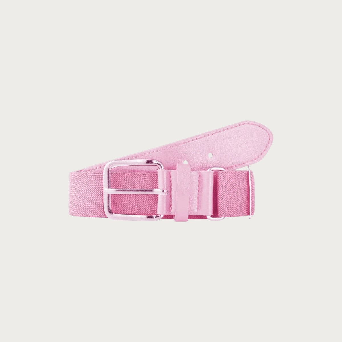 Ceintura ceinture de baseball rose pour enfant en PU élastique avec boucle métallique réglable