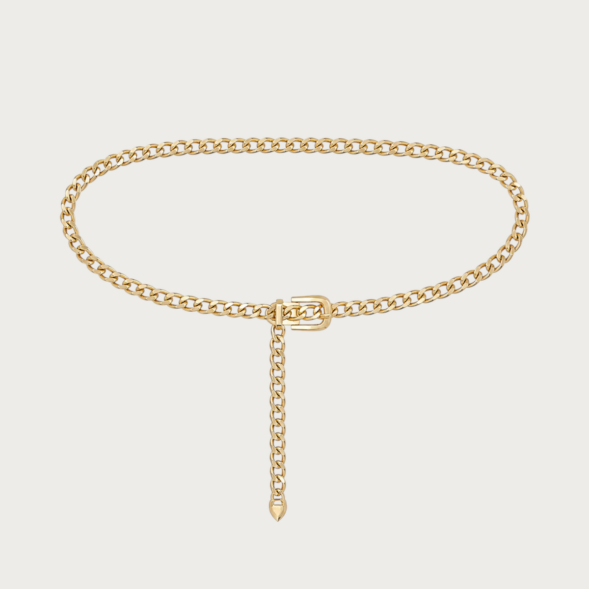 Ceintura ceinture chaine dorée à maillons pour femme en métal élégant avec boucle ajustable