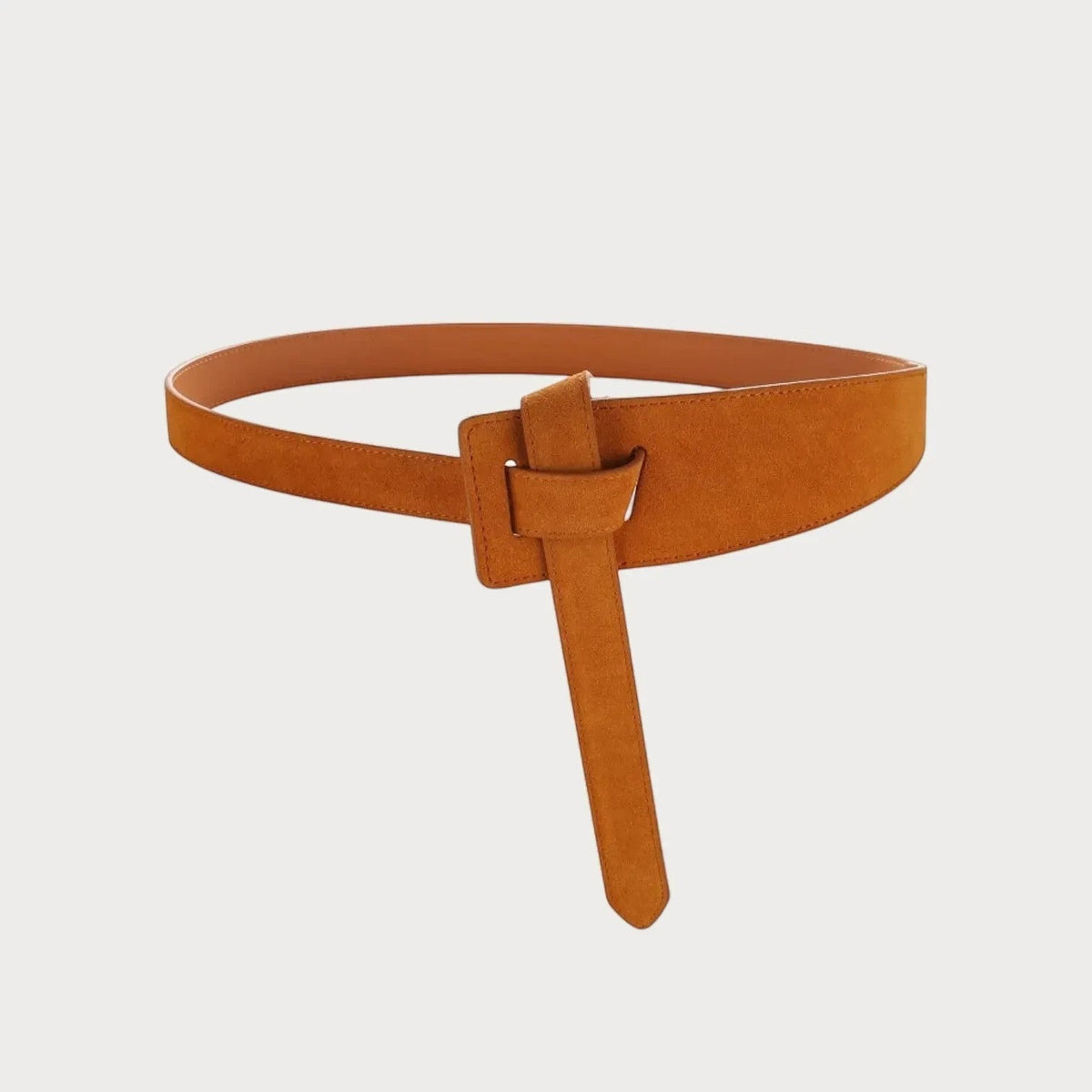 Ceinture Ceintura souple en cuir suédé marron à nouer, accessoire de mode élégant pour robe