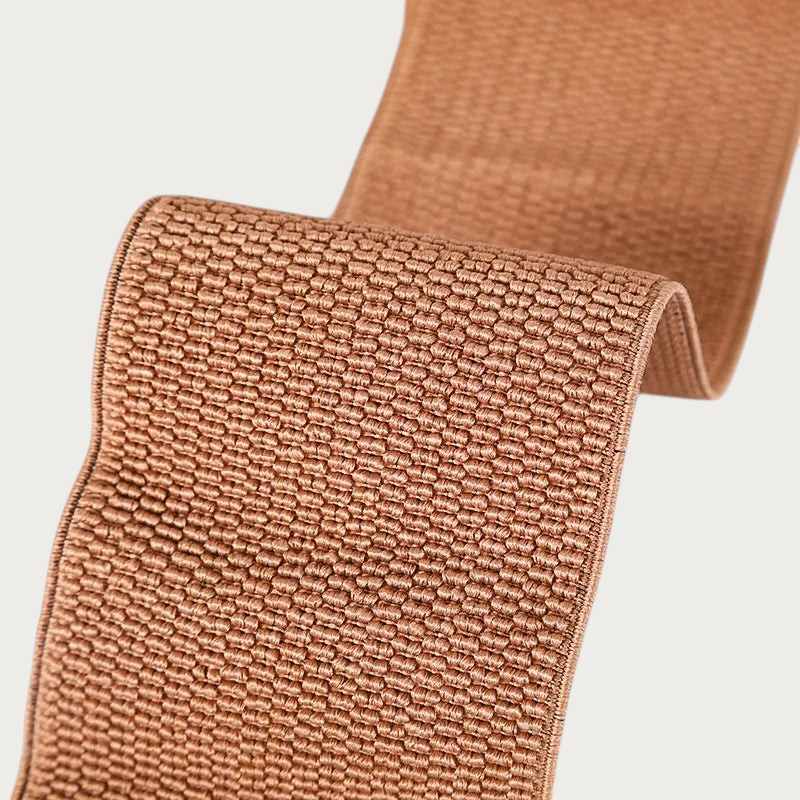 Ceinture élastique beige Ceintura avec texture tissée extensible pour femme