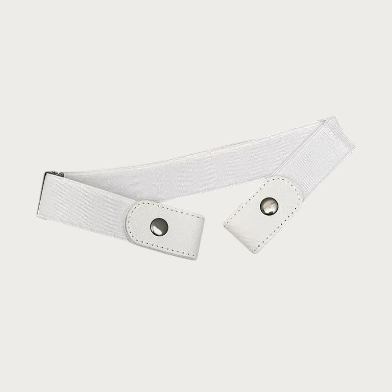 Ceintura ceinture élastique blanche sans boucle en toile pour pantalon avec étiquette you are beautiful