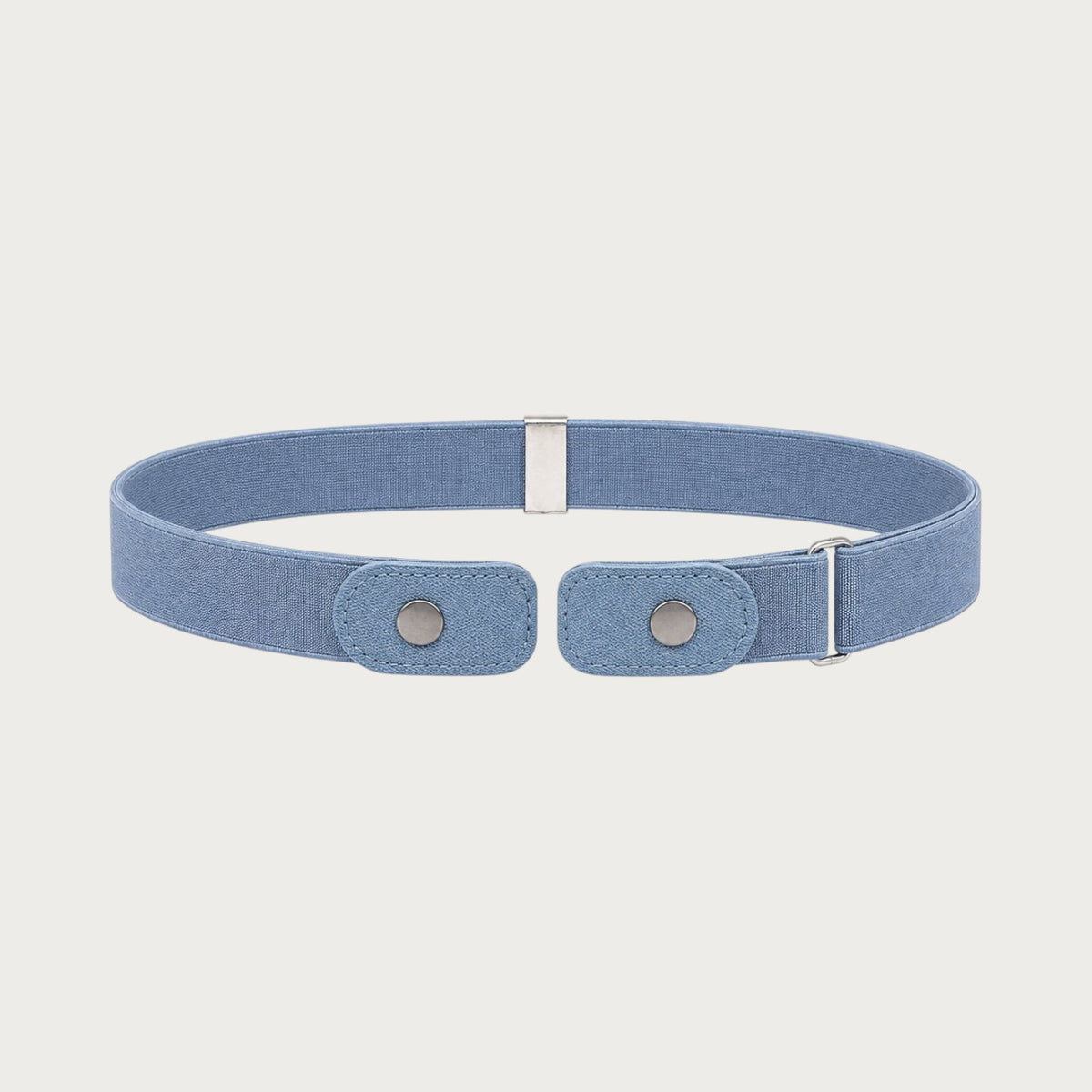 Ceinture invisible Ceintura Alessia élastique bleu aspect denim avec fermoir plat en métal pour un maintien discret