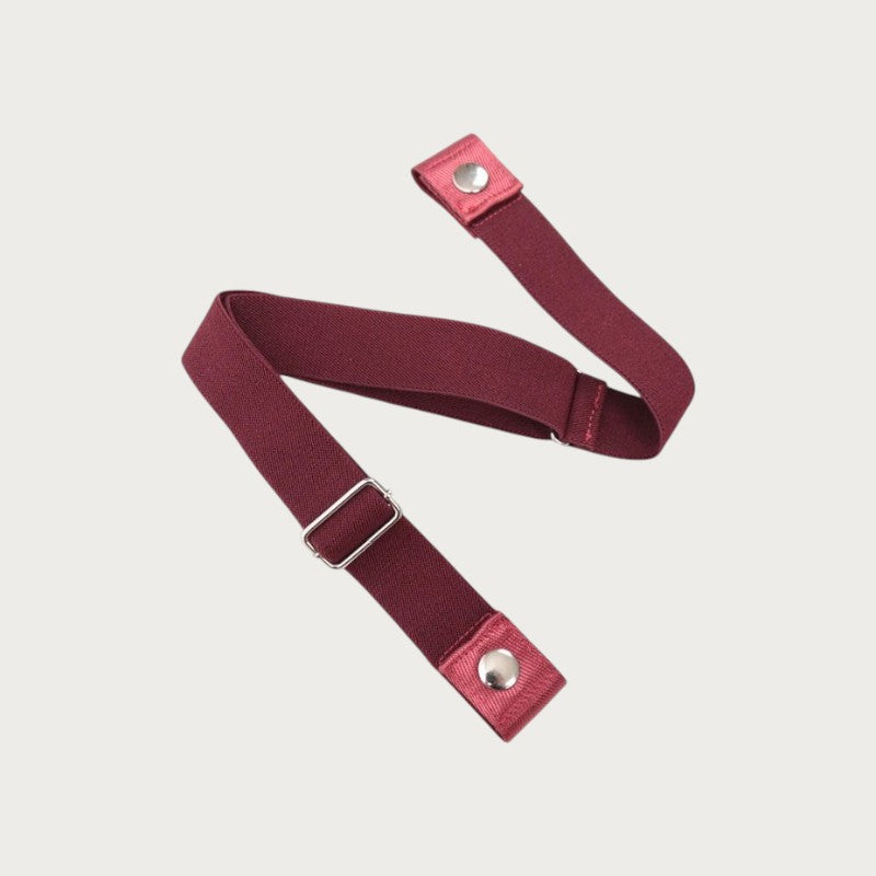 Ceintura ceinture élastique bordeaux sans boucle en toile et polyester pour un ajustement confortable et invisible