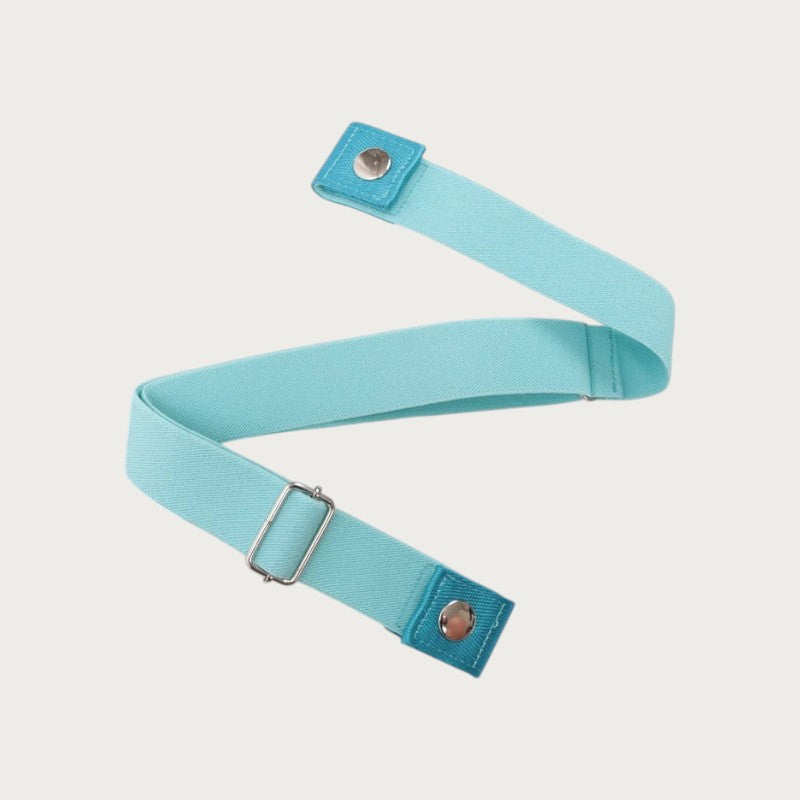 Ceintura ceinture élastique invisible bleu clair sans boucle en toile pour un ajustement confortable et discret