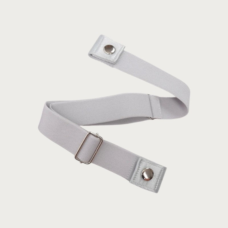 Ceintura ceinture élastique invisible gris clair en toile sans boucle pour un ajustement confortable et discret