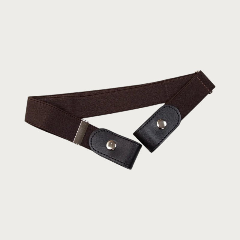 Ceintura ceinture élastique invisible marron sans boucle en polyester pour jeans