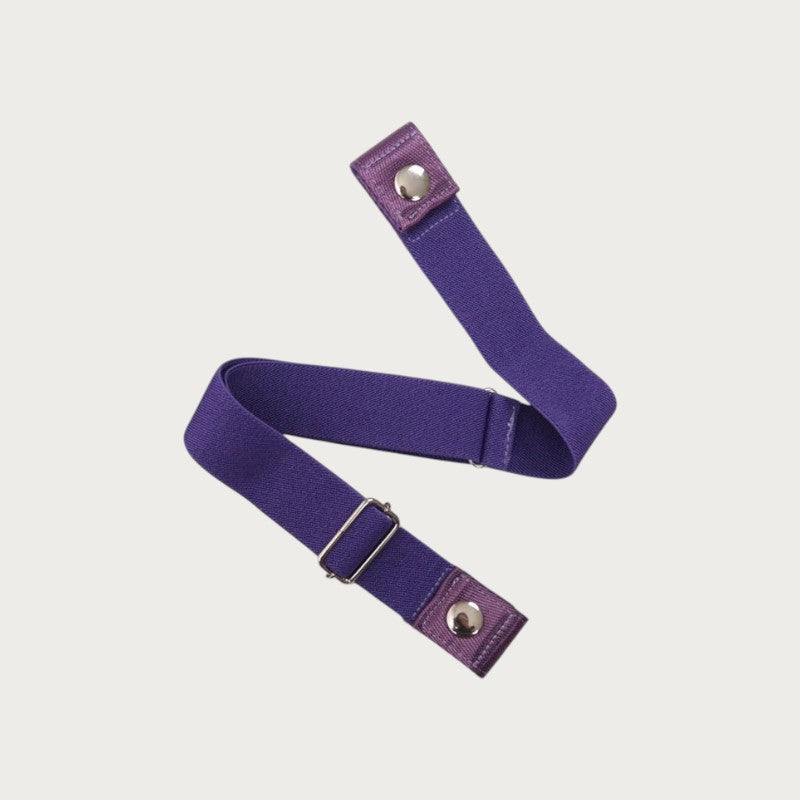 Ceintura ceinture élastique invisible violette sans boucle en toile et polyester pour un maintien confortable