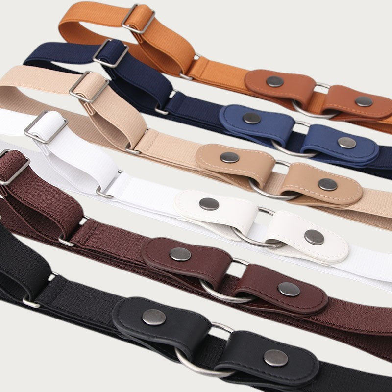 Ceintura ceinture élastique invisible sans boucle pour femme, disponible en plusieurs couleurs, design ajustable