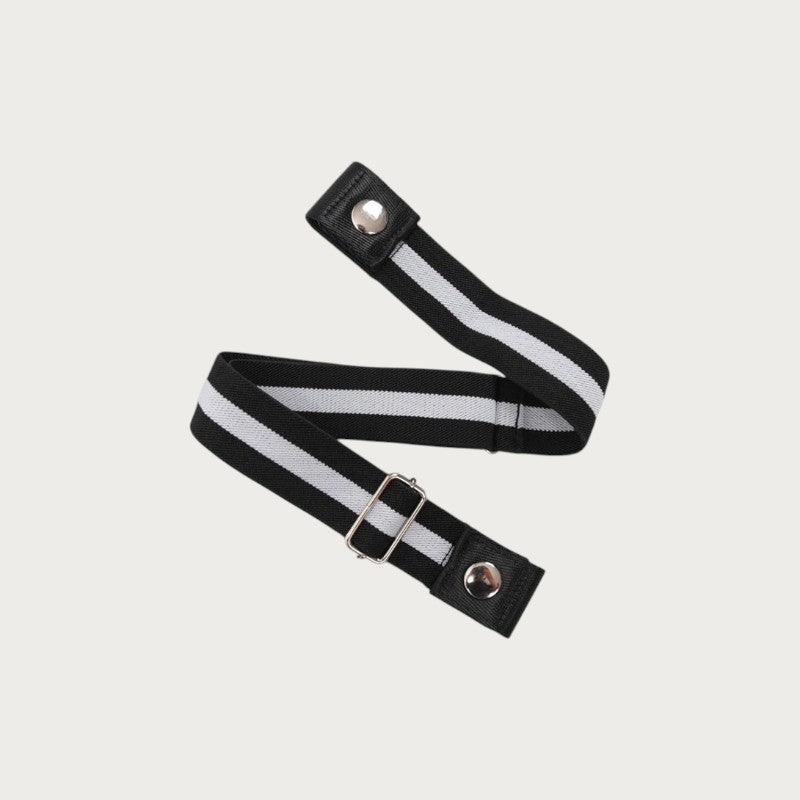 Ceintura ceinture élastique invisible noire et blanche sans boucle en toile pour un ajustement confortable
