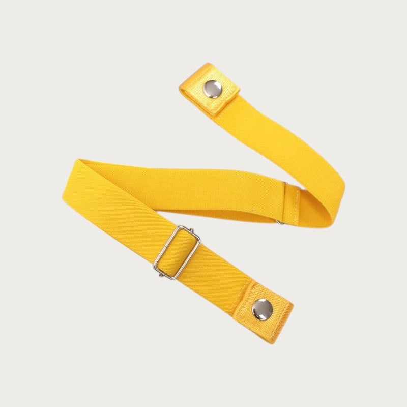 Ceintura ceinture élastique jaune sans boucle en toile et polyester, accessoire invisible et ajustable pour pantalon