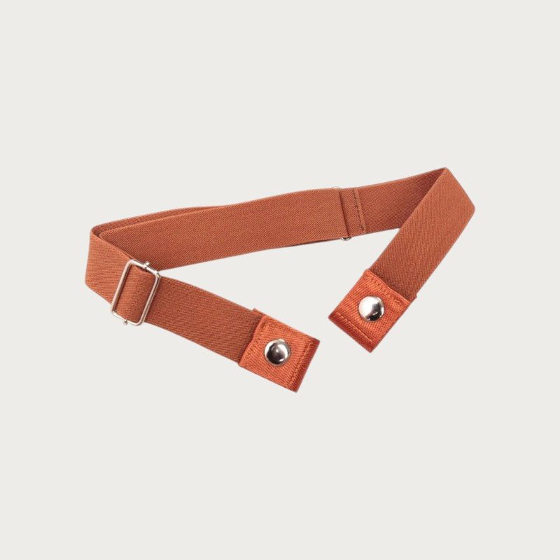 Ceintura ceinture élastique marron sans boucle en toile pour un maintien confortable et invisible sous les vêtements