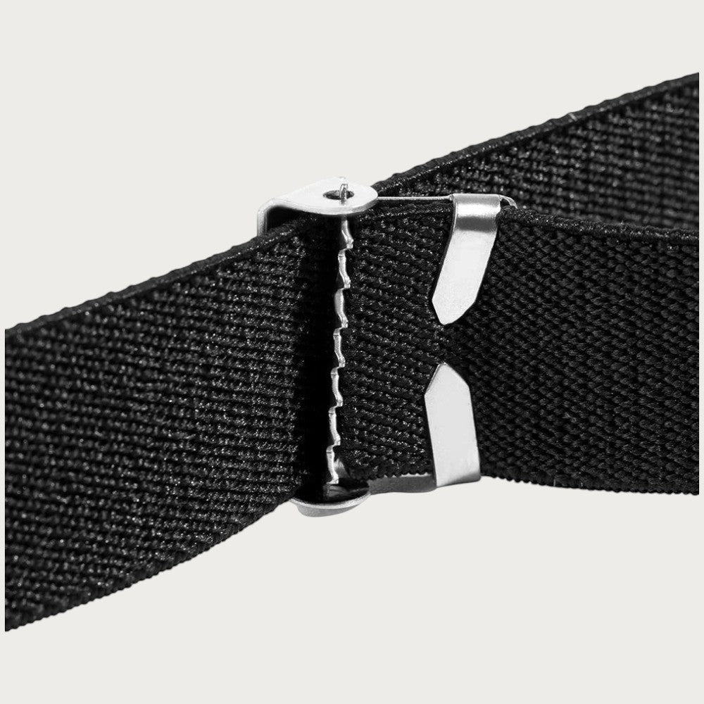 Ceintura ceinture élastique noire pour enfants avec boucle métallique réglable et sangle en toile durable