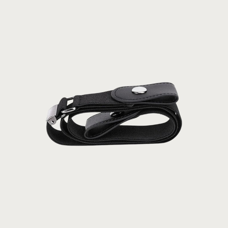 Ceintura ceinture élastique noire sans boucle pour homme et femme, accessoire de mode confortable et ajustable