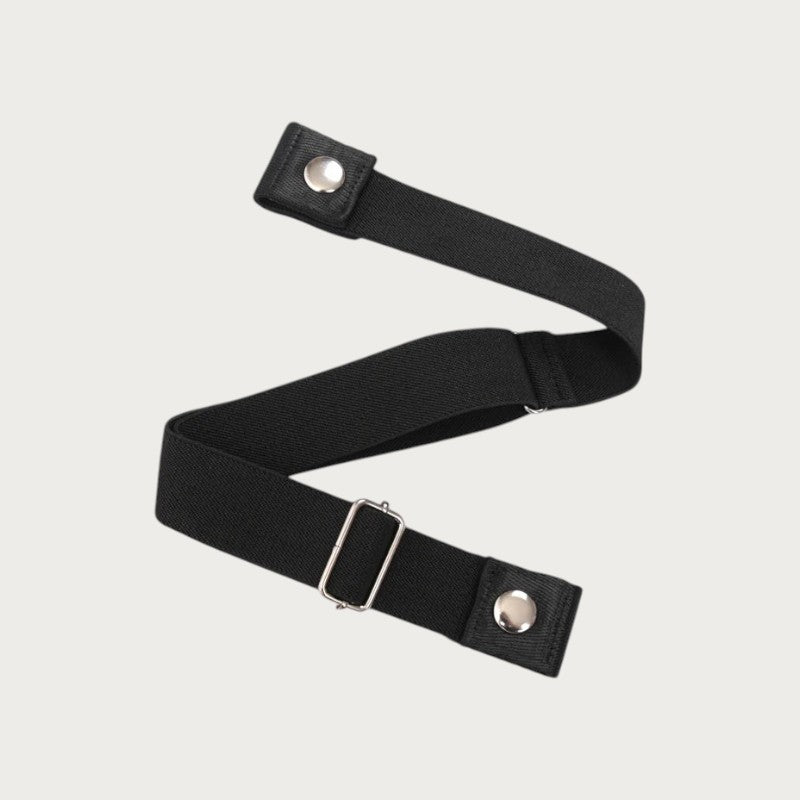 Ceintura ceinture élastique noire sans boucle en toile pour un ajustement confortable et invisible sous les vêtements Image