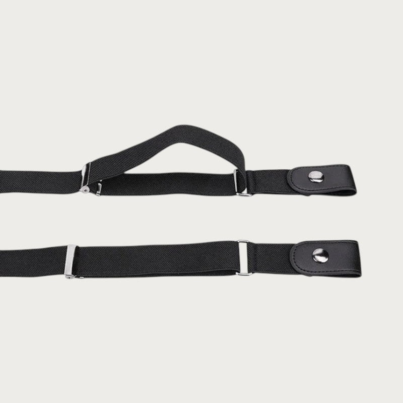 Ceintura ceinture élastique noire sans boucle pour homme et femme, accessoire de mode unisexe confortable et ajustable