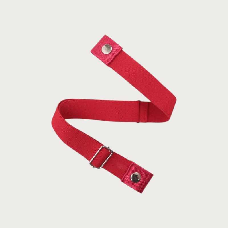 Ceintura ceinture élastique rouge sans boucle en toile et polyester pour un ajustement confortable et invisible
