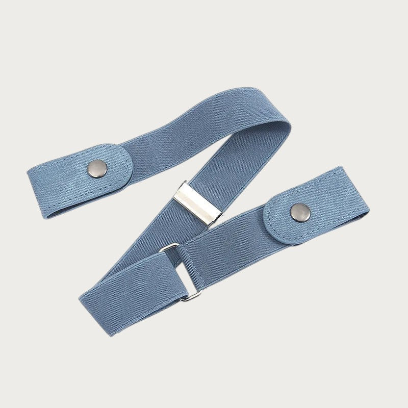 Ceintura ceinture élastique sans boucle en toile bleue ajustable pour jeans et pantalons