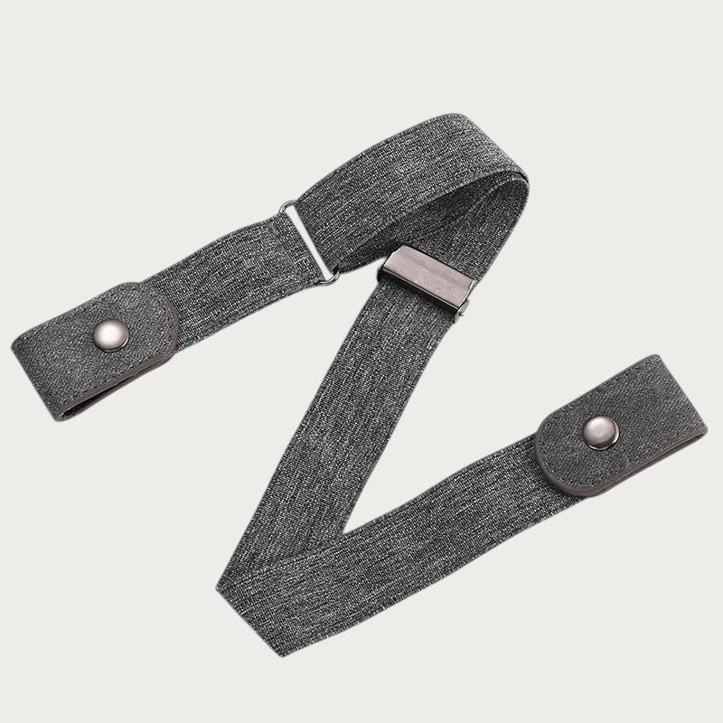 Ceintura ceinture élastique sans boucle en toile grise ajustable pour pantalon jean