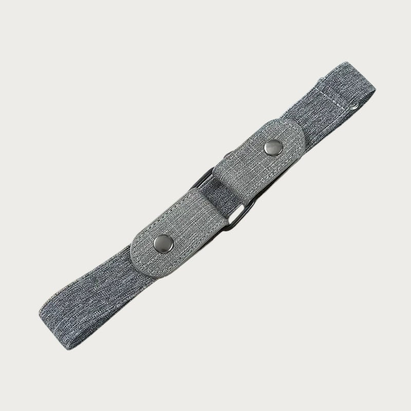 Ceintura ceinture élastique sans boucle en toile grise ajustable pour jeans et pantalons