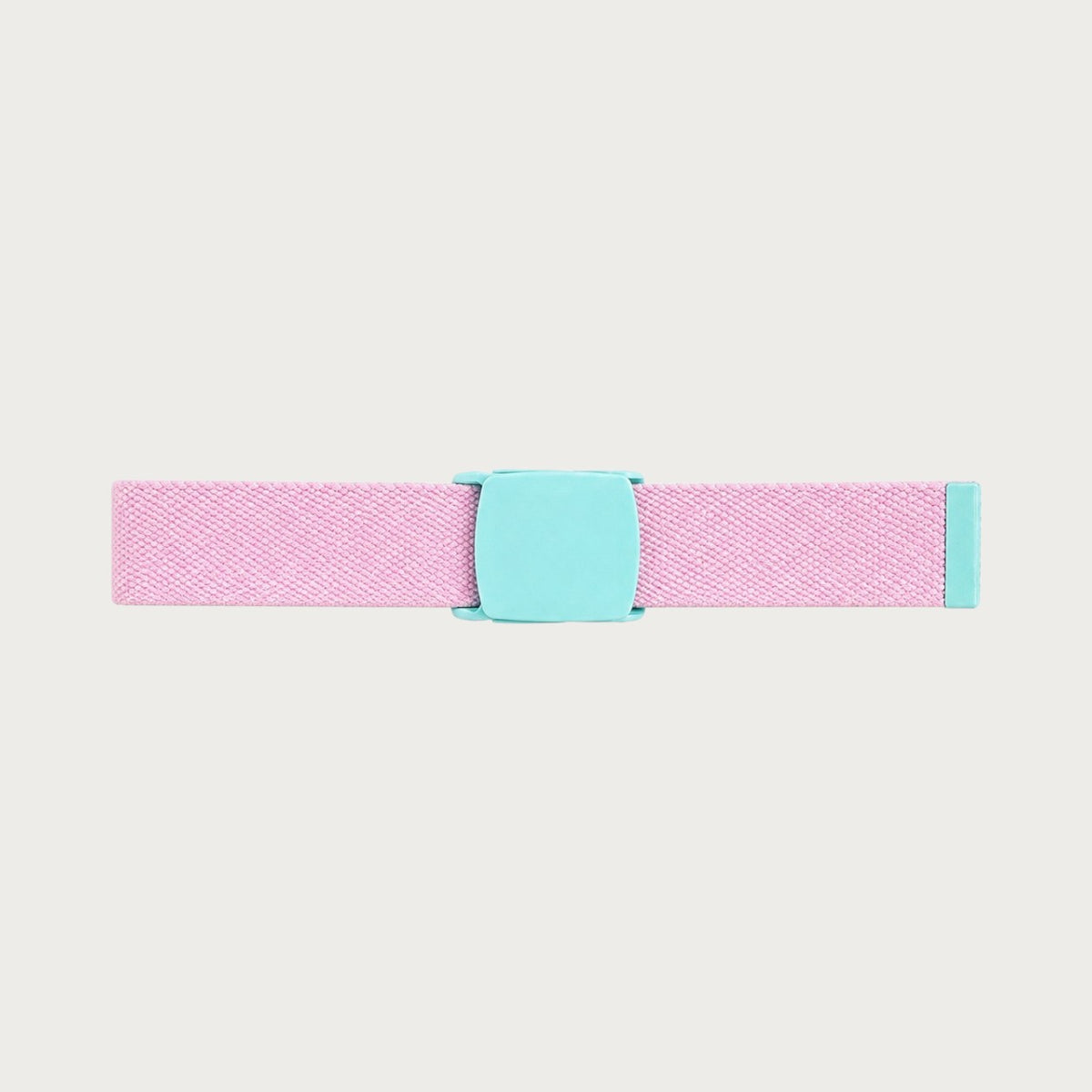Ceintura ceinture tactique pour enfant en toile rose avec boucle en plastique bleu clair