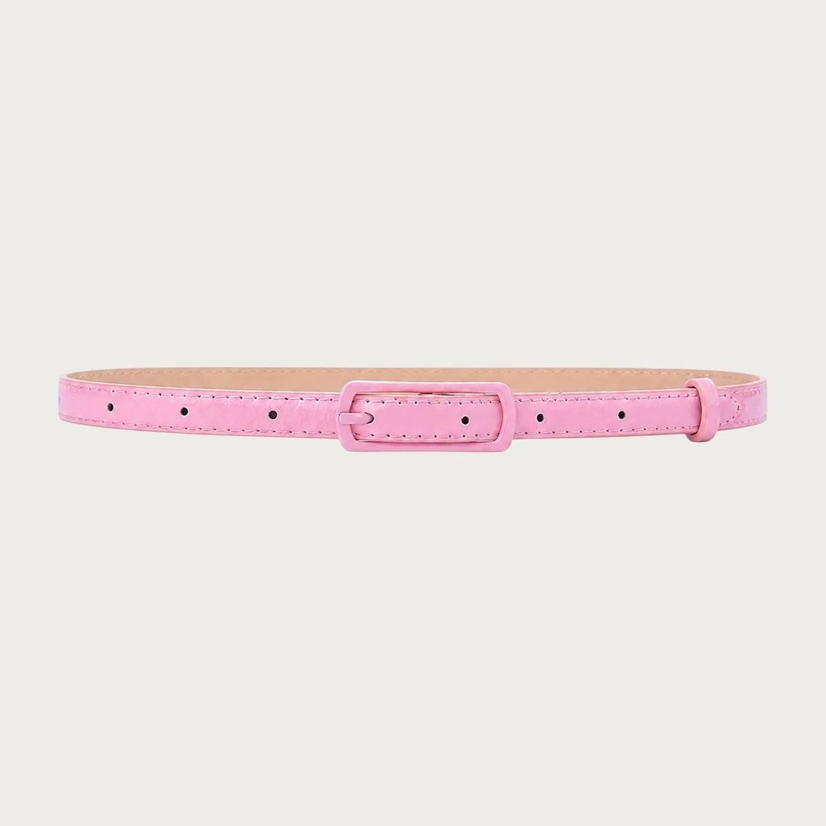 Ceinture fine pour fille Ceintura en similicuir rose bonbon avec boucle assortie et design minimaliste