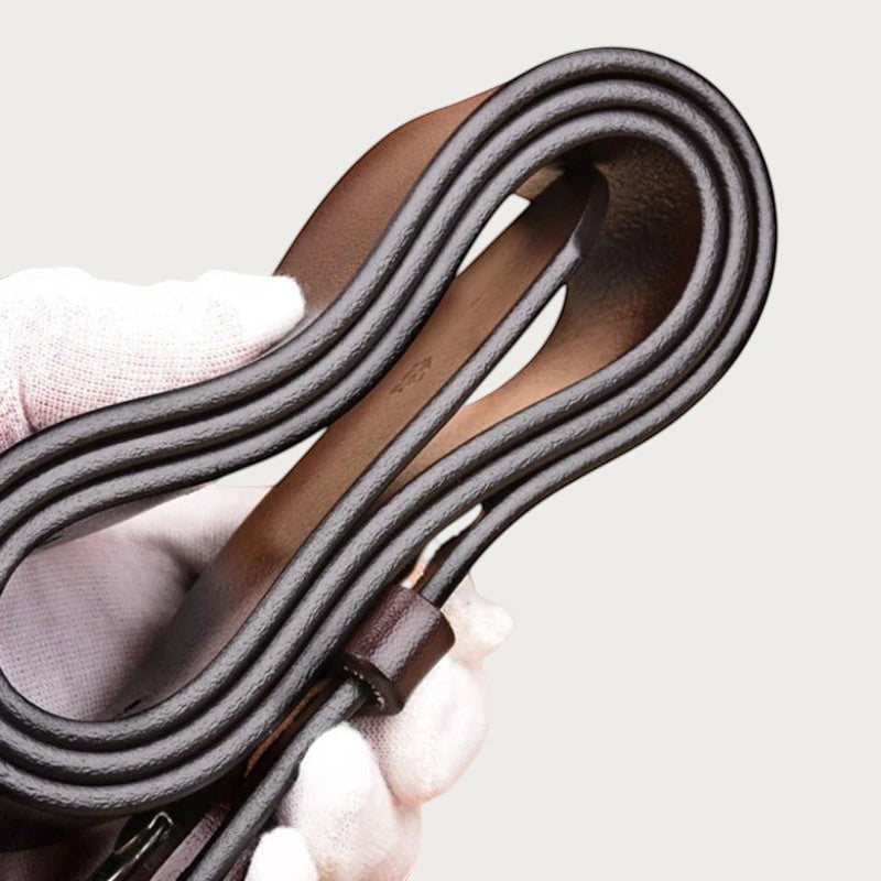 Ceintura ceinture pour homme en cuir de vachette marron de grande taille avec une texture solide et durable