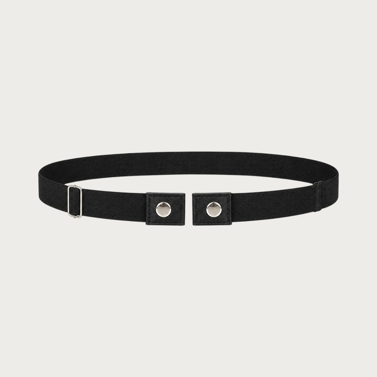 Ceinture invisible élastique noire Ceintura avec fermeture à pression et réglage coulissant sans boucle