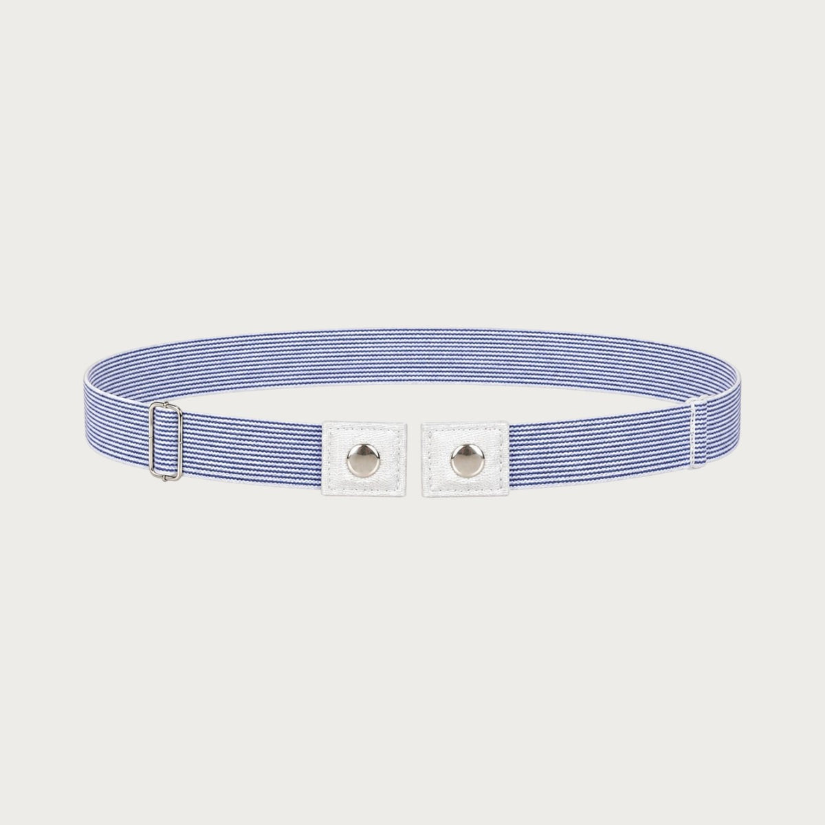 Ceinture invisible élastique rayée bleue et blanche Ceintura avec pattes de fixation et boucle réglable