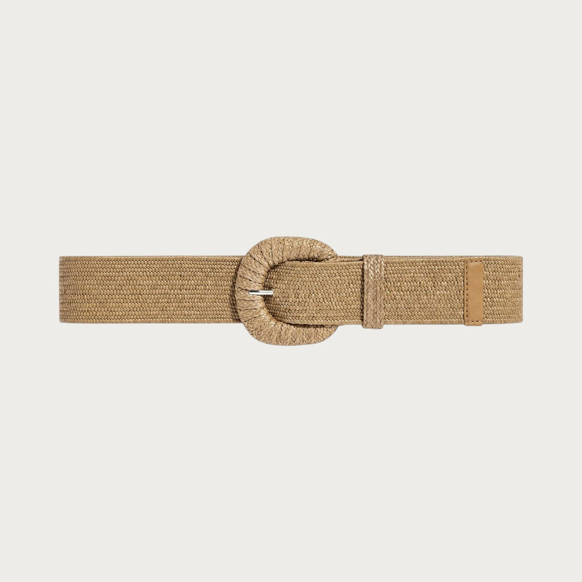 Ceinture large Ceintura Aurora en paille tressée naturelle avec boucle ronde assortie pour femme Image
