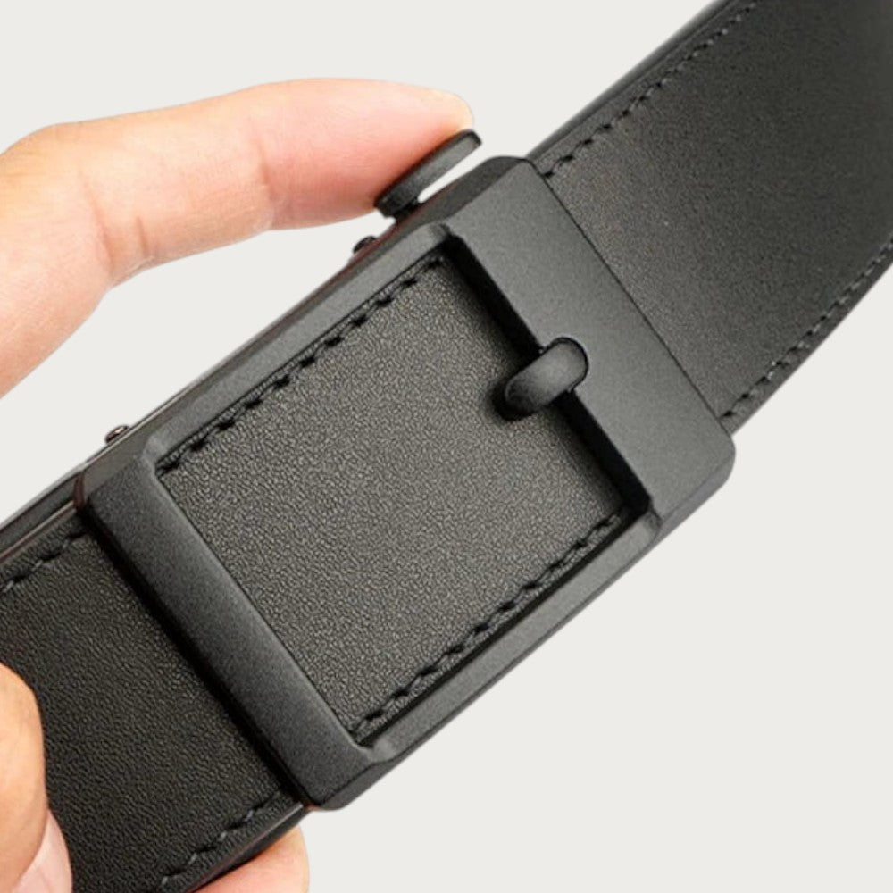 Ceinture militaire Ceintura Sassari en cuir noir avec boucle automatique tactique et réglage continu