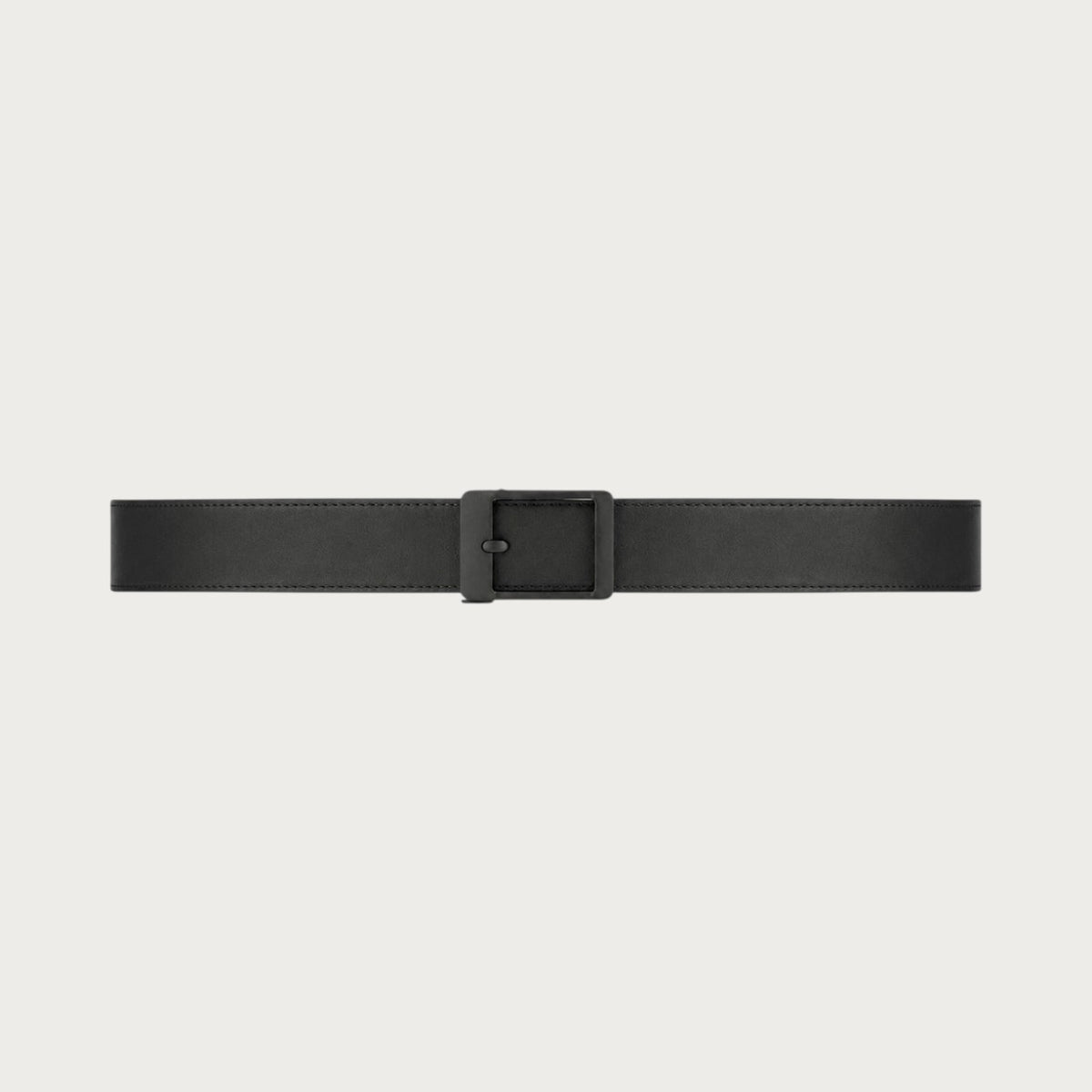 Ceinture militaire Ceintura Sassari en croûte de cuir noir avec boucle automatique robuste et design épuré