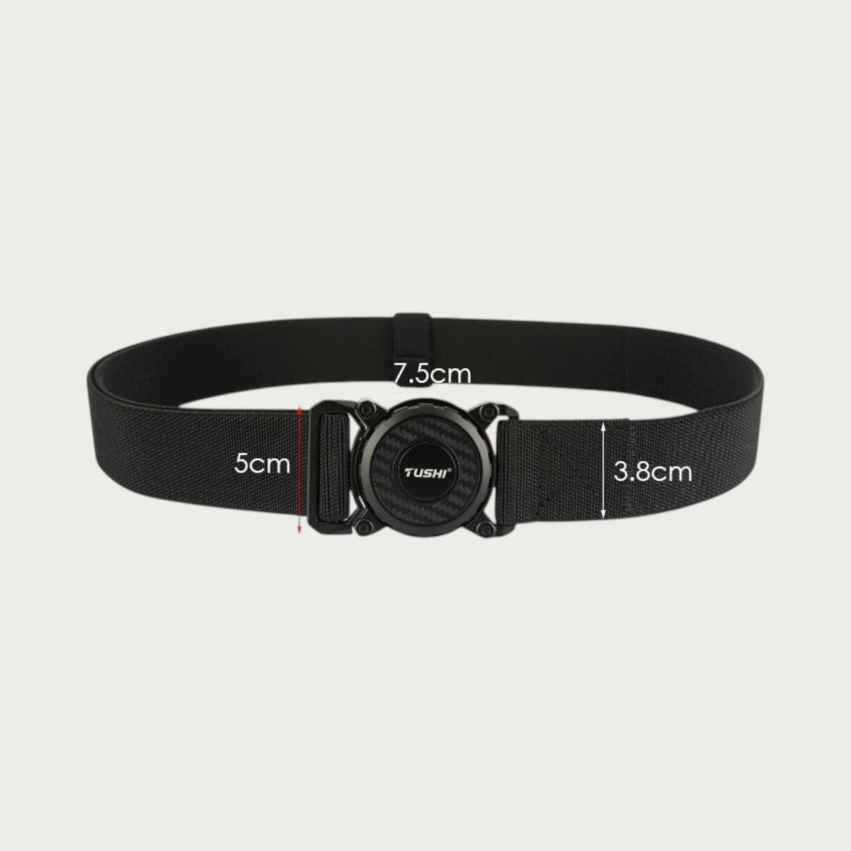 Ceinture militaire extensible noire Ceintura avec boucle rotative à dégagement rapide en alliage de zinc