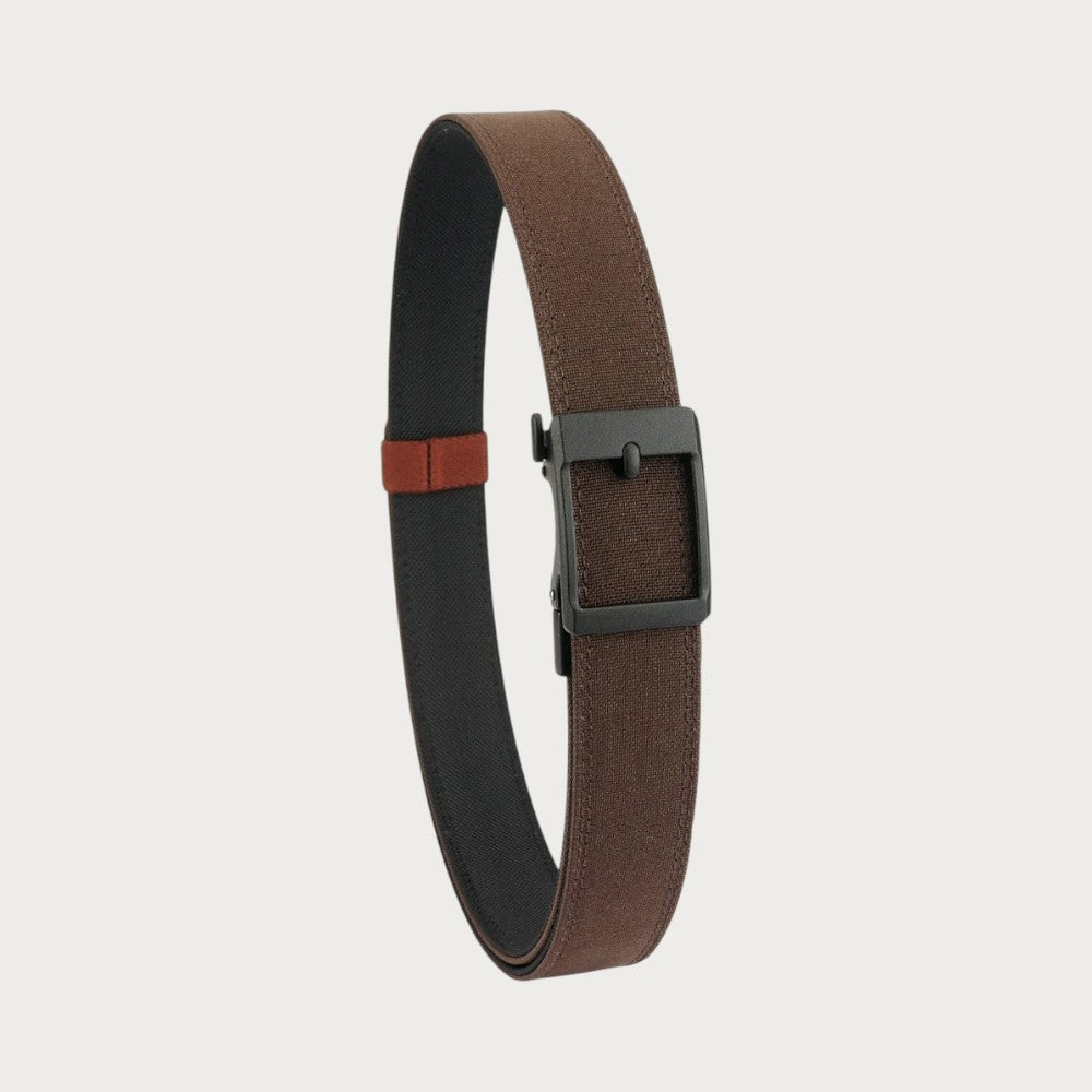 Ceinture militaire Ceintura Catanzaro marron en nylon double épaisseur avec boucle automatique noire