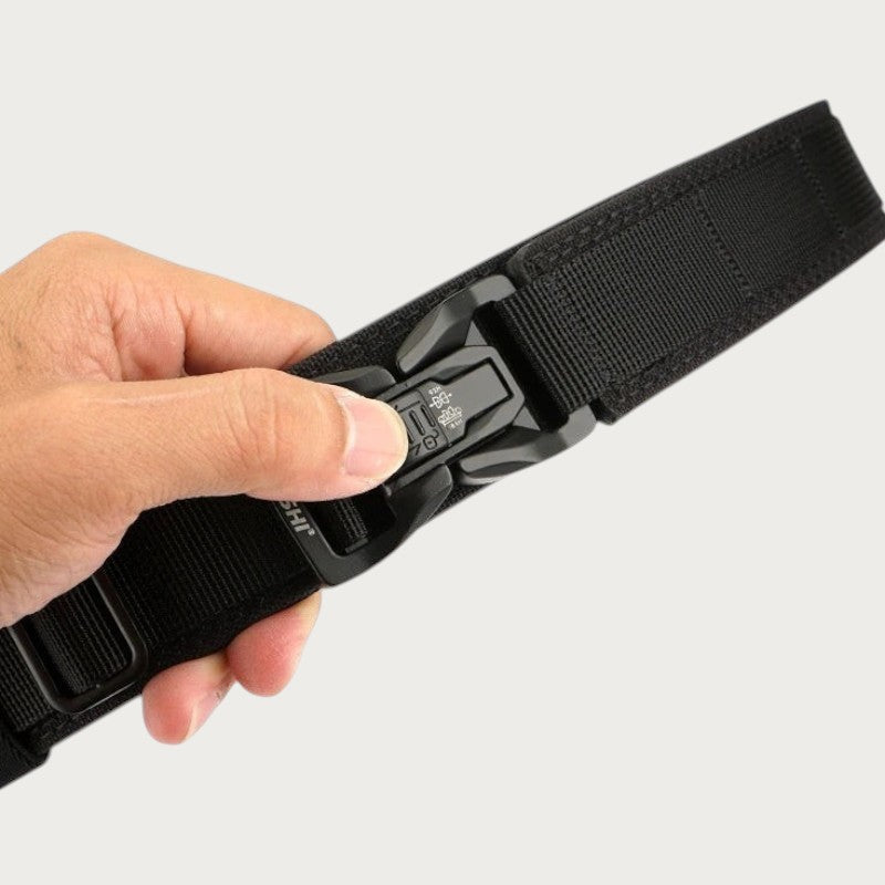 Ceinture militaire noire Ceintura en nylon 1100D avec boucle à dégagement rapide en alliage de zinc