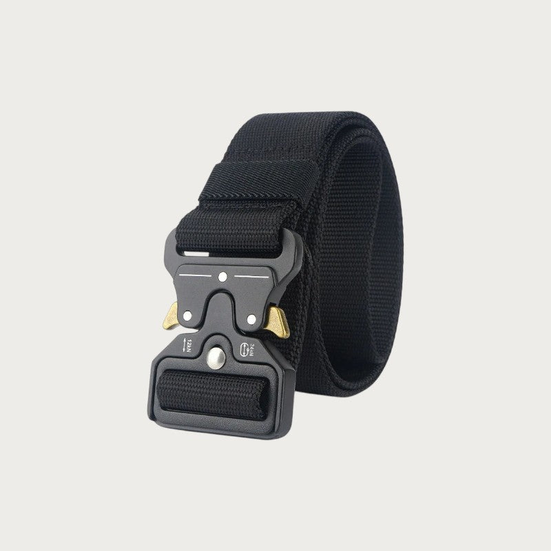 Ceinture militaire Ceintura noire en nylon 1200D avec boucle tactique robuste en alliage de zinc