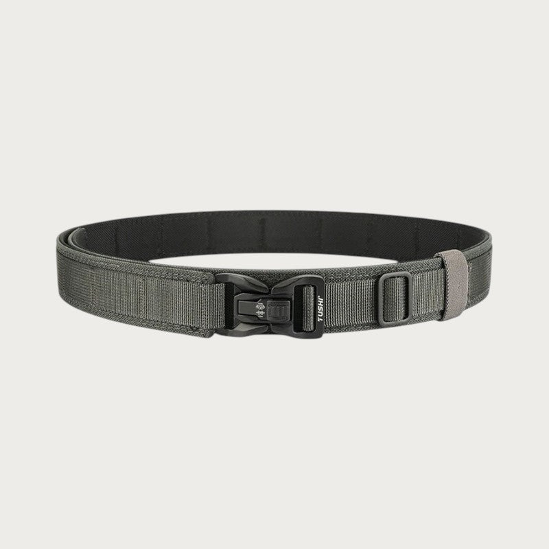 Ceinture militaire Ceintura en nylon 1100D gris avec boucle tactique à dégagement rapide en alliage de zinc