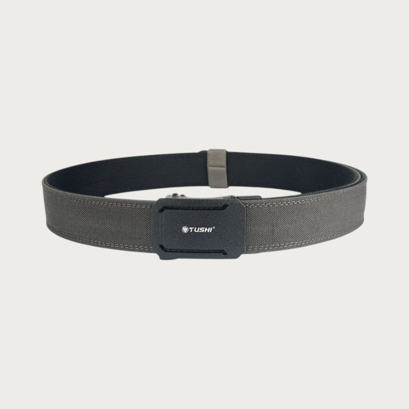 Ceinture militaire Ceintura Teramo en nylon gris 1100D avec boucle automatique noire résistante pour homme