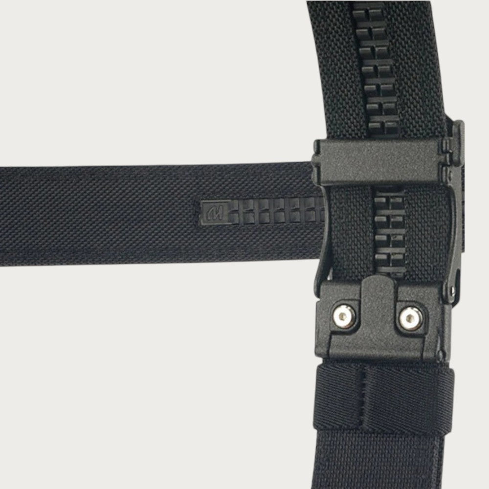 Ceinture militaire Ceintura Catanzaro noire en nylon robuste avec boucle automatique à déverrouillage rapide