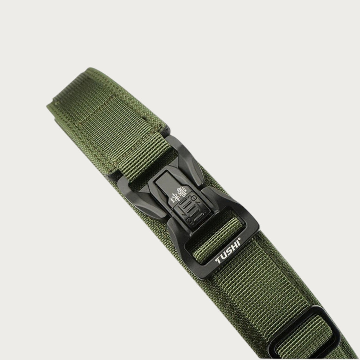 Ceinture militaire Ceintura en nylon vert olive avec boucle tactique à dégagement rapide en alliage de zinc