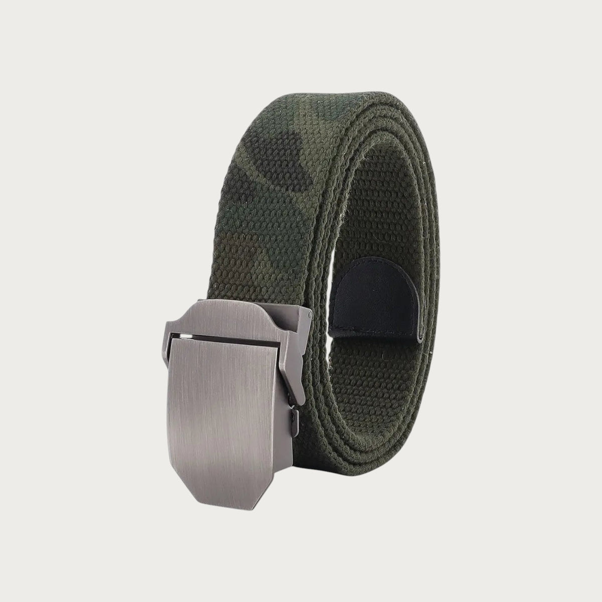 Ceintura ceinture militaire en toile kaki à motif camouflage avec boucle automatique en alliage pour homme