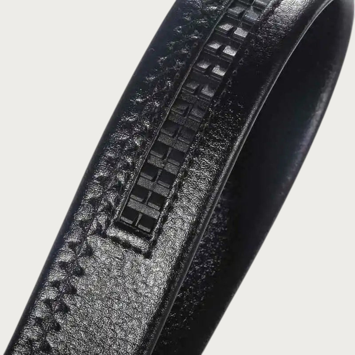 Ceinture noire pour enfant en cuir PU avec détails texturés, style décontracté par Ceintura