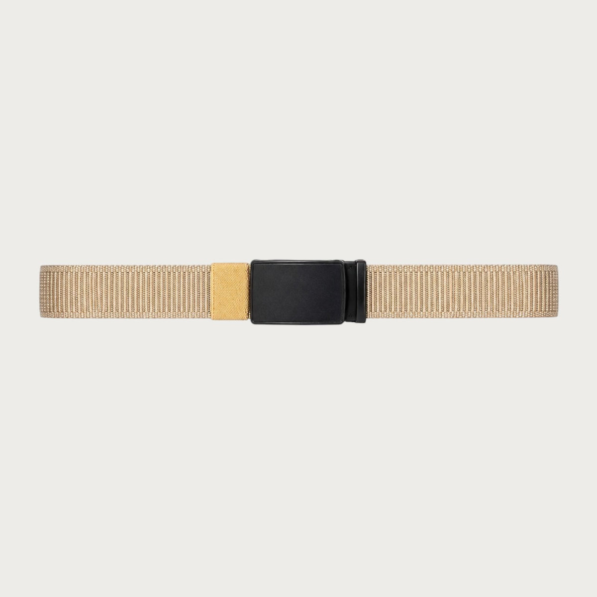 Ceinture homme Ceintura Carrara beige en nylon avec boucle automatique noire mate