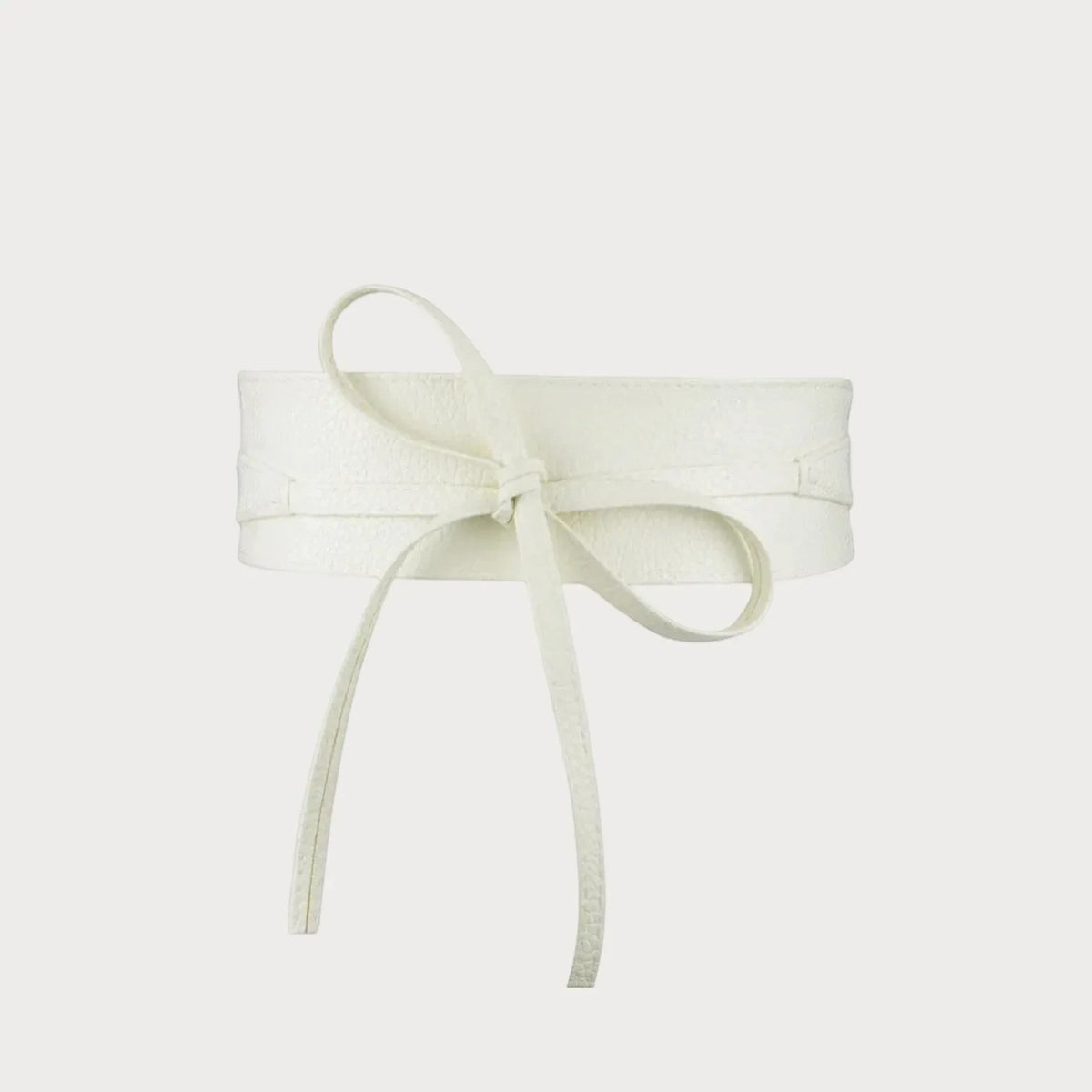 Ceinture large Ceintura style obi blanche en similicuir à nouer pour femme