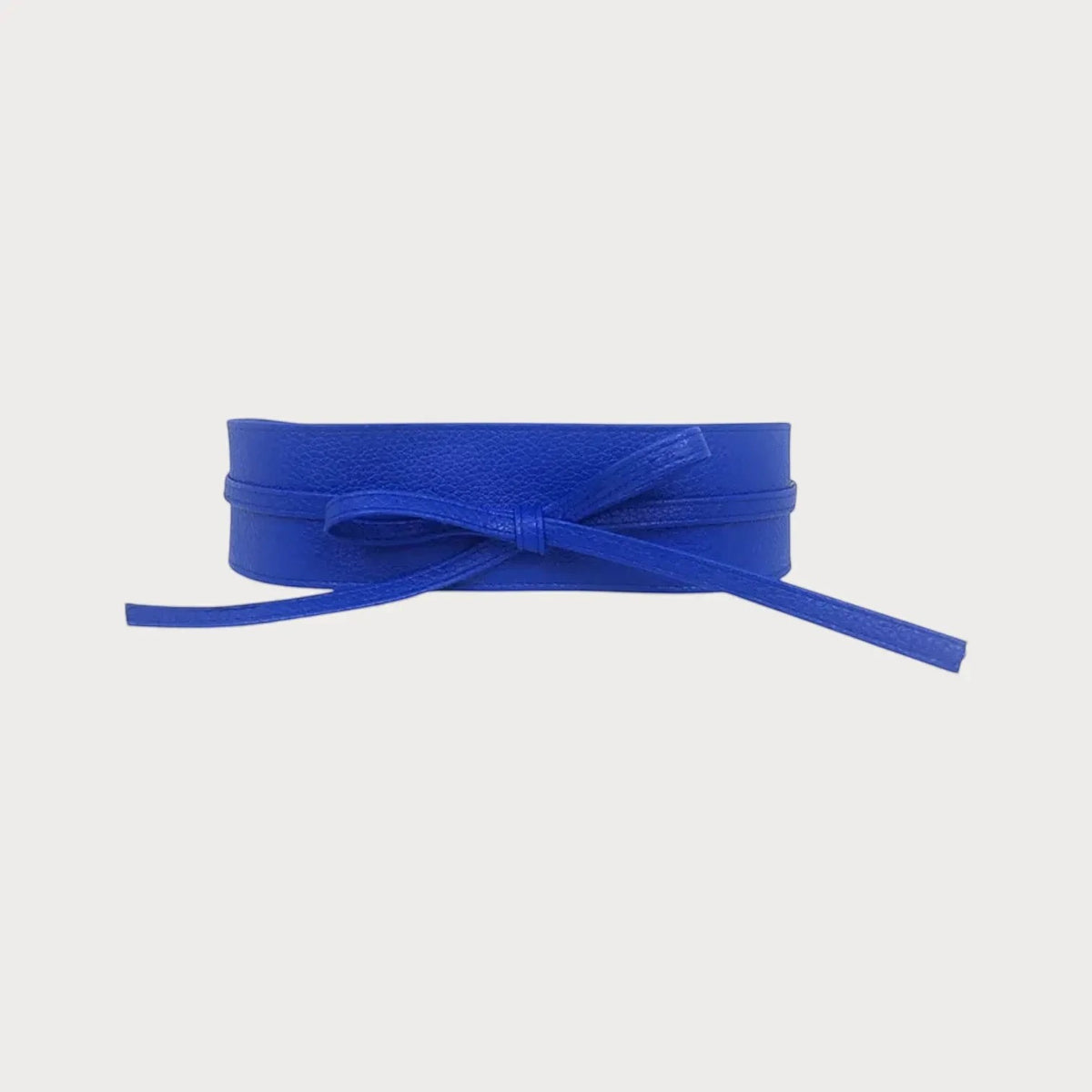 Ceinture obi large Ceintura en cuir PU bleu vif avec lien à nouer pour femme