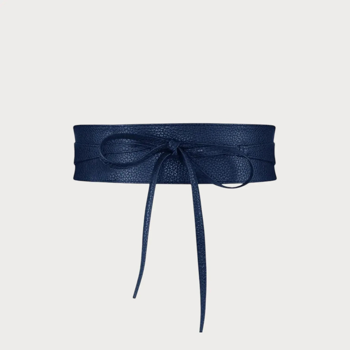 Ceinture large Ceintura style obi en similicuir bleu marine avec nœud décoratif pour femme